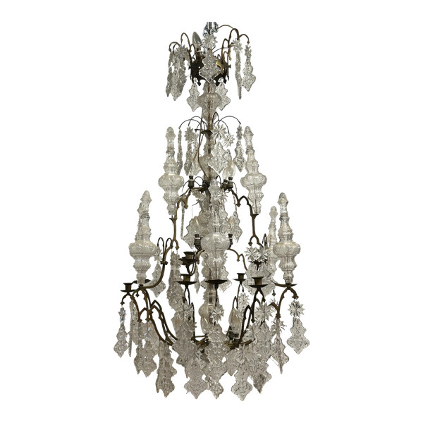Important Church Or Chapel Chandelier Late 18th Century - Cage Chandelier H 135 Cm