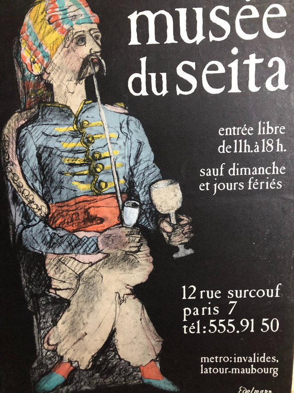 Affiche ancienne du Musée du Seita par Edelmann