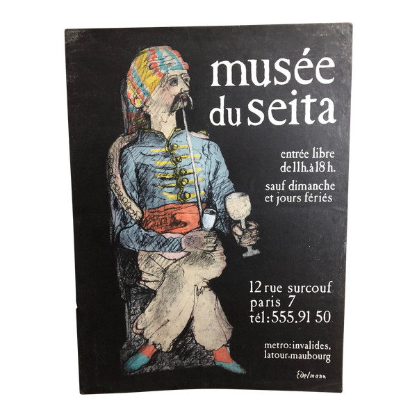 Affiche ancienne du Musée du Seita par Edelmann