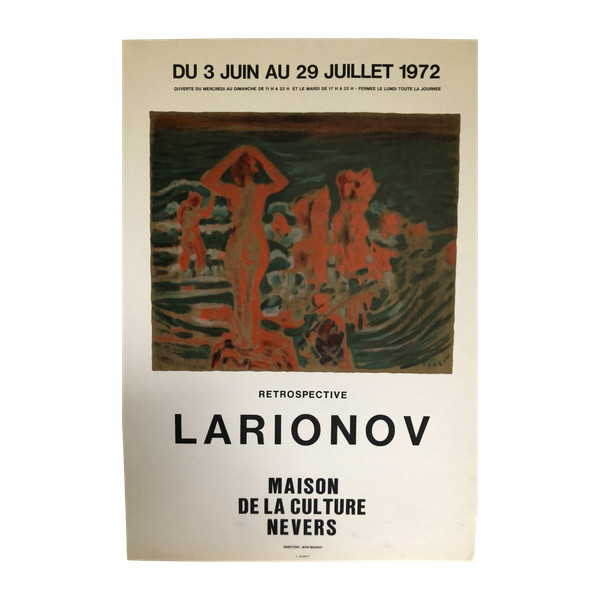 Original Larionov Retrospective Poster 1972 Nevers