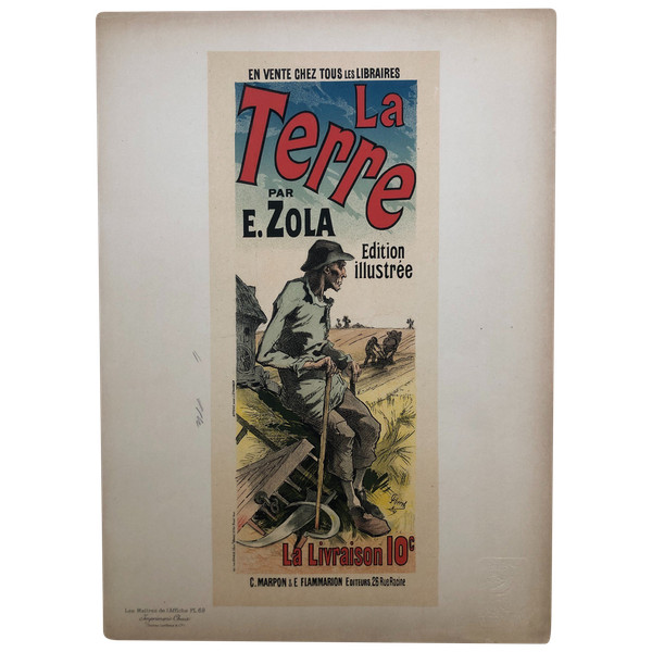 Original lithograph: "The Earth by Emile Zola" - The Masters of the poster plate N°69