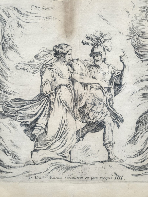 Aeneid After Mitelli And Carracci, Framed Engravings, 18th Century
