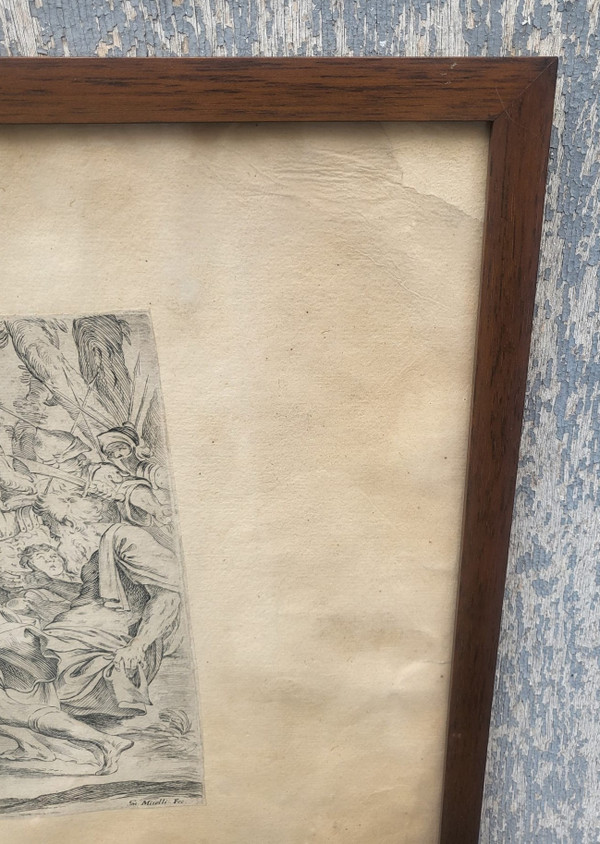Aeneid After Mitelli And Carracci, Framed Engravings, 18th Century