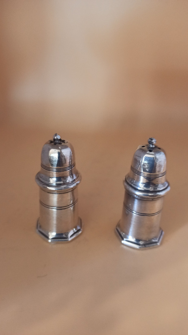 Pair of Christofle salt shakers