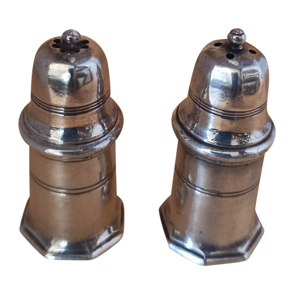 Pair of Christofle salt shakers