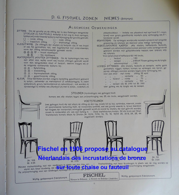 Fischel bistro chair N°101 type Napoleon III, circa 1900, No Thonet