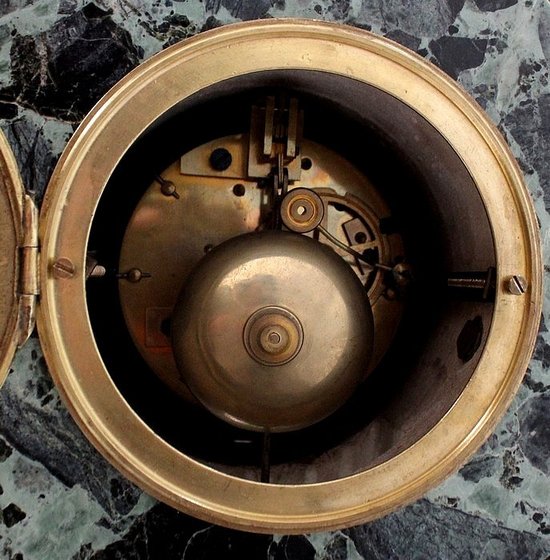  Marble and Bronze Mantel Set, Art Deco - 1940