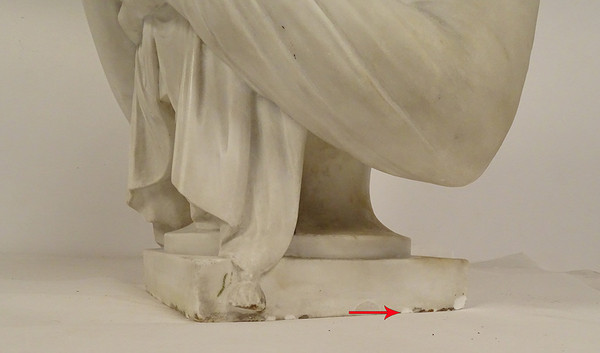 Busto scolpito di Mme Récamier in marmo di Carrara secondo Joseph Chinard XIX secolo
