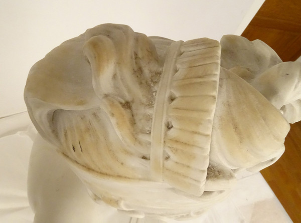 Busto scolpito di Mme Récamier in marmo di Carrara secondo Joseph Chinard XIX secolo