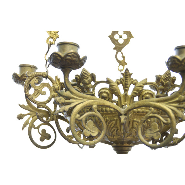 Hängeleuchte aus Messingbronze aus einer Kapelle oder Kirche