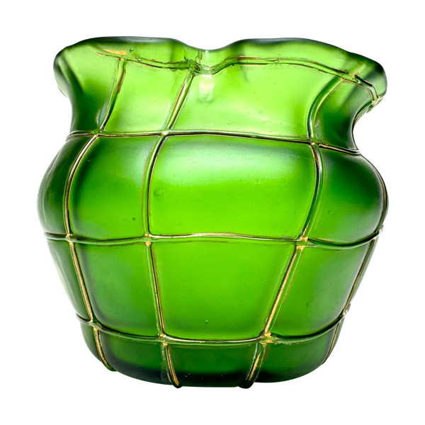 Loetz Ou Kralik - Grüne Vase Kreta