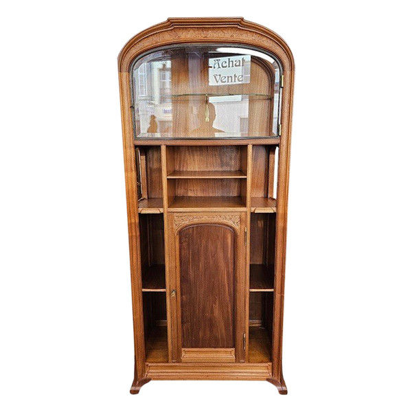 Eugène Vallin Jugendstil-Präsentationsvitrine "Platanenblätter".
