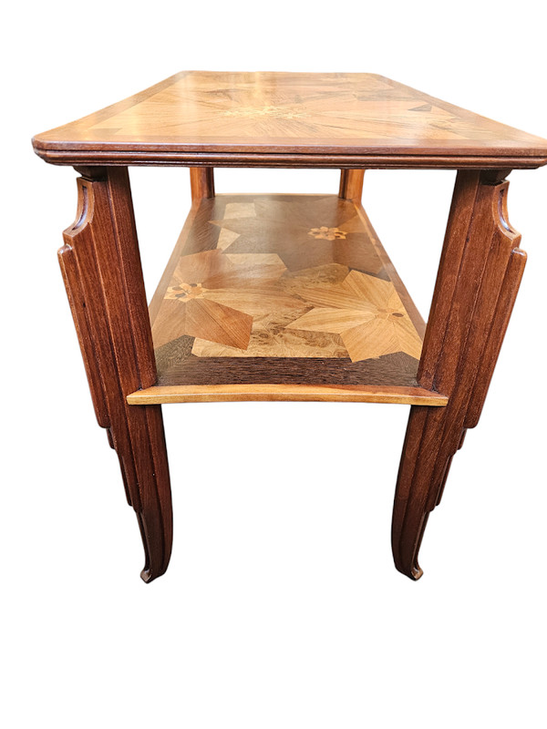 Emile Gallé Table Basse Moderniste "Fleurs Stylisées"