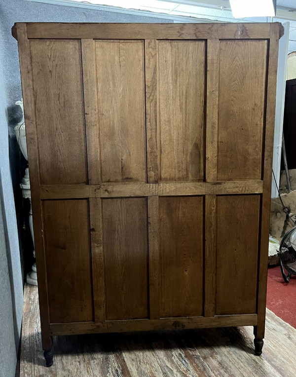 Louis XVI style oak bookcase circa 1880