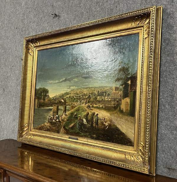 Late 19th century French school: magnificent and important oil on canvas painting from the Napoleon III period