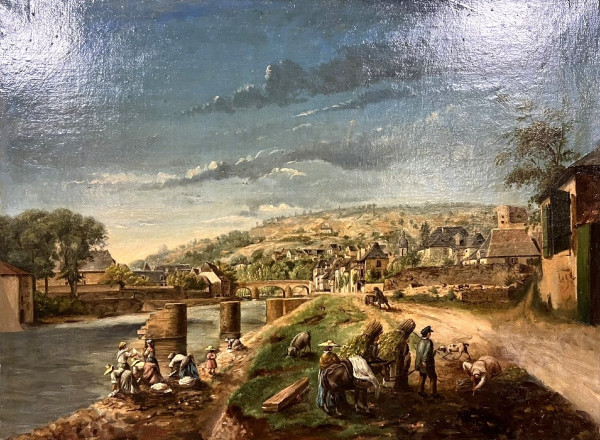 Late 19th century French school: magnificent and important oil on canvas painting from the Napoleon III period
