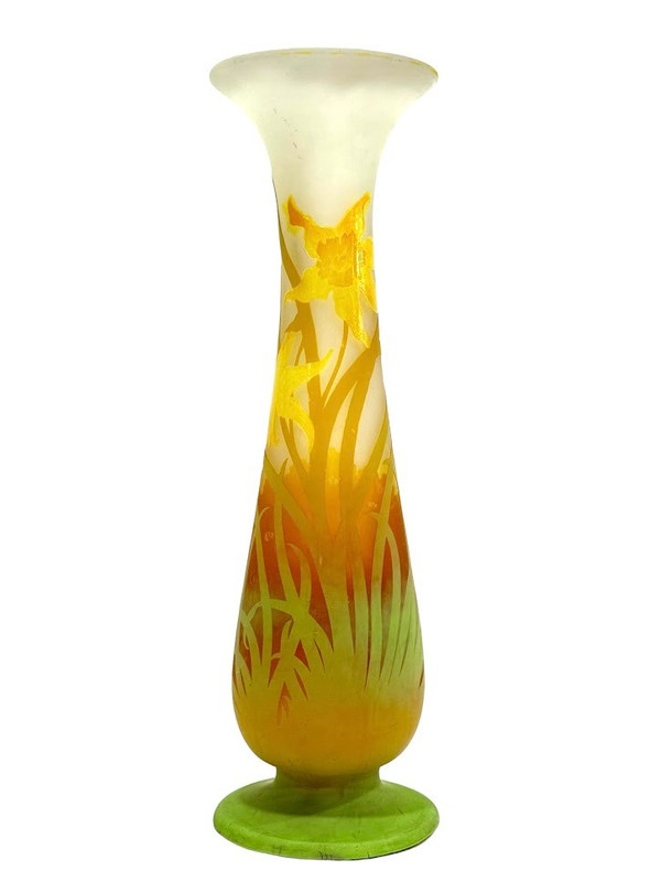 Emile Gallé Vase "Aux Jonquilles" (Die Narzissen)