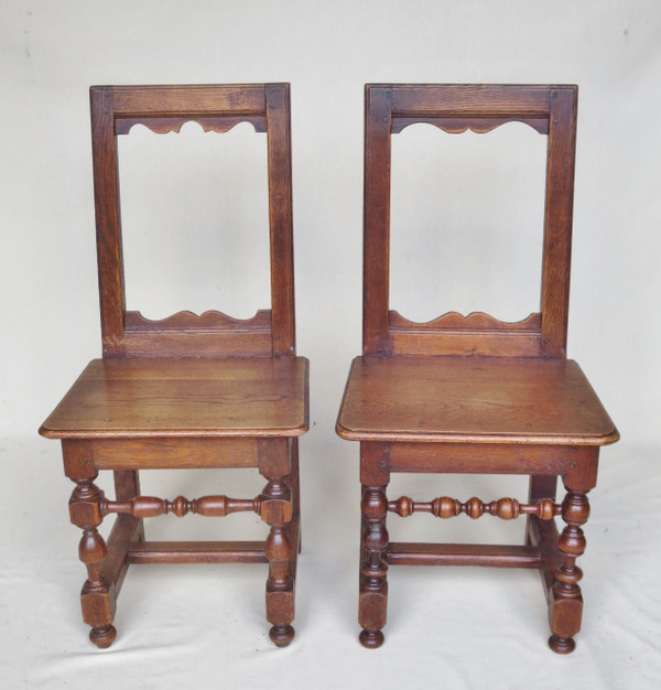 Huit chaises lorraines, XIXe siècle.
