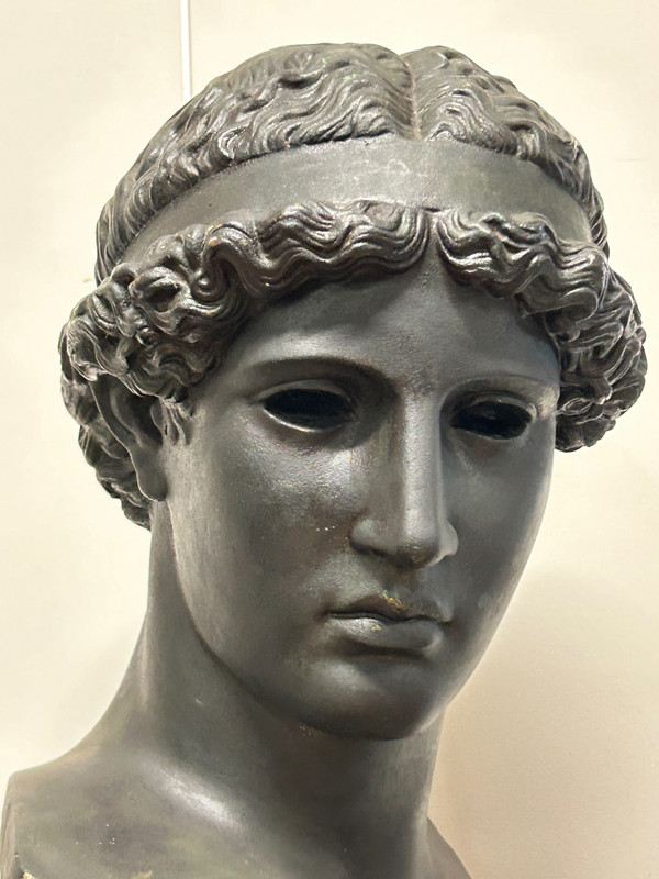 Atena Lemnia Dea greca Scultura in bronzo dei primi del Novecento H 60 cm