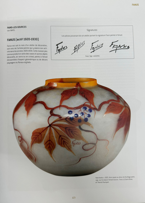 Fanus - Vaso decorato con tralci di vite vergini