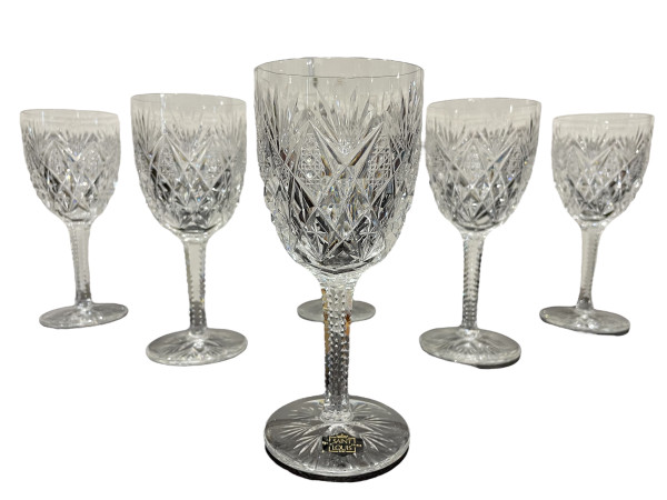Saint Louis Modèle Florence - 6 Verres à Eau En Cristal H: 18 cm