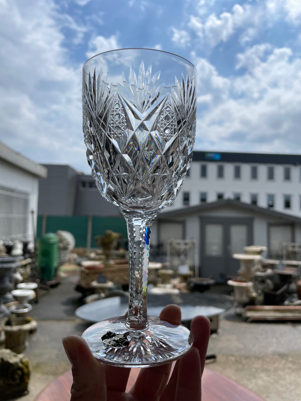 Saint Louis Modèle Florence - 6 Verres à Eau En Cristal H: 18 cm