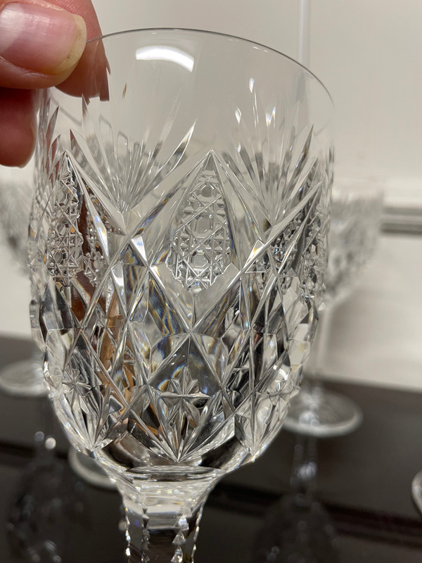 Saint Louis Modèle Florence - 6 Verres à Eau En Cristal H: 18 cm