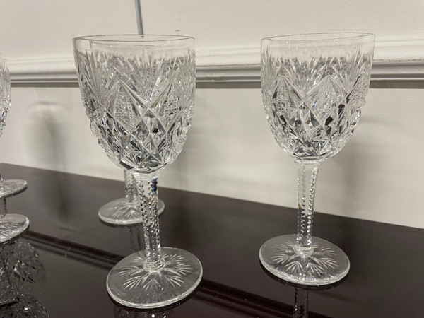 Saint Louis Modèle Florence - 6 Verres à Eau En Cristal H: 18 cm