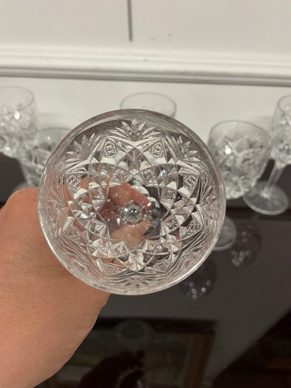Saint Louis Modèle Florence - 6 Crystal Wine Glasses H: 16,5 Cm