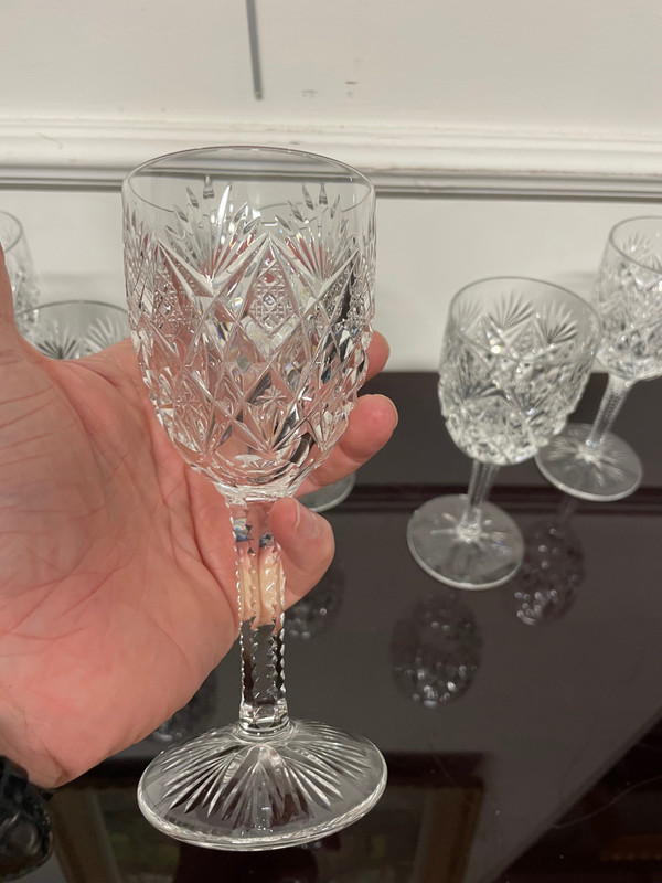 Saint Louis Modèle Florence - 6 Crystal Wine Glasses H: 16,5 Cm