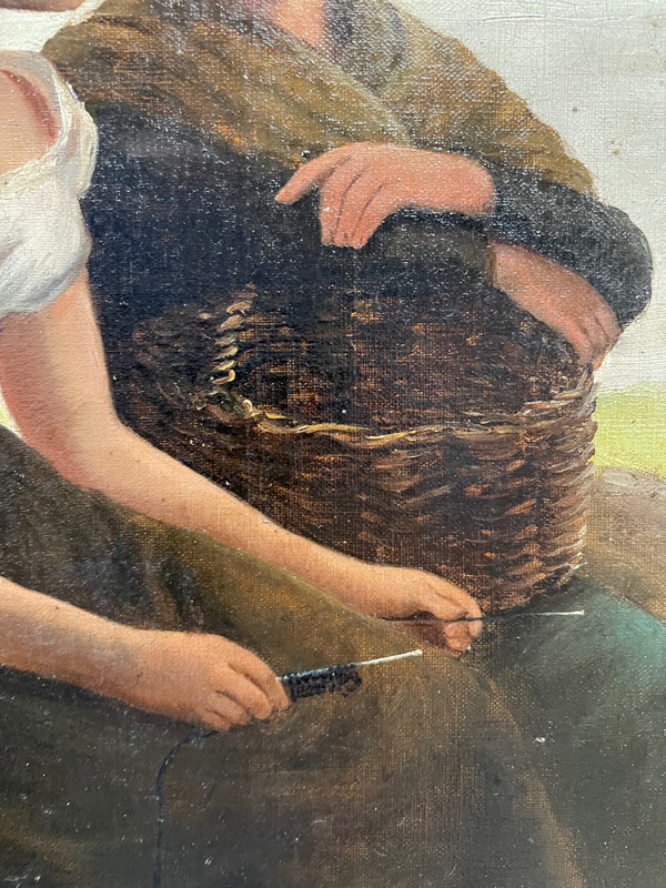 Le Ramassage De Moules - Bretonnes - Hyacinthe Florentin Lepesqueur