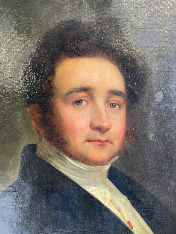 French School of the XIX- Portrait Of A Man Early 19th Century Oil On Canvas