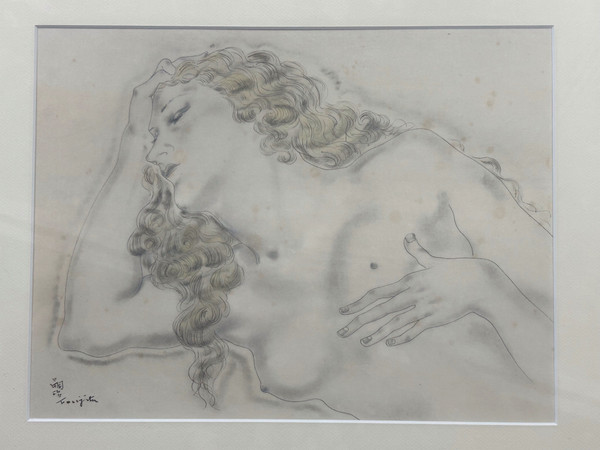 Tsuguharu Foujita (1886-1968) La Blonde Endormie - Original Lithograph Early 20th century