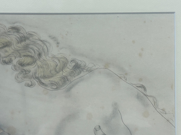 Tsuguharu Foujita (1886-1968) La Blonde Endormie - Original Lithograph Early 20th century