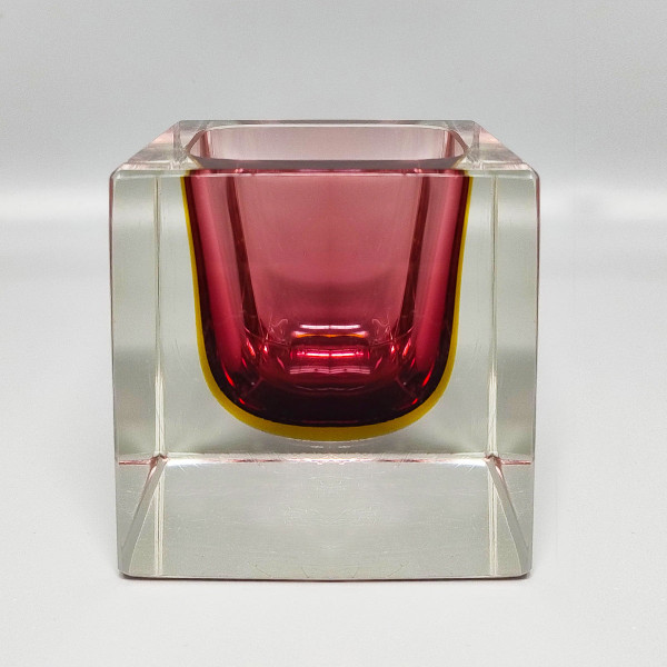 1960s Stunning Large Murano Pink Ashtray or Catch-All By Flavio Poli for Seguso