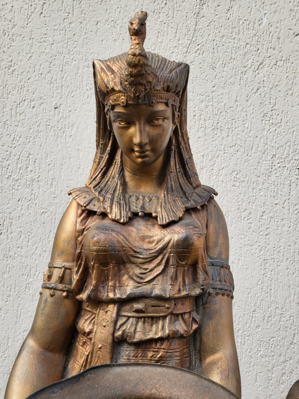 Egyptienne à l'Urne, Orientalist Regula, Signed, Late 19th Century