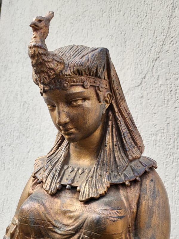 Egyptienne à l'Urne, Orientalist Regula, Signed, Late 19th Century