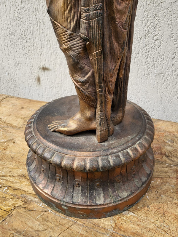 Egyptienne à l'Urne, Orientalist Regula, Signed, Late 19th Century