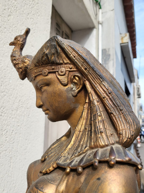 Egyptienne à l'Urne, Orientalist Regula, Signed, Late 19th Century