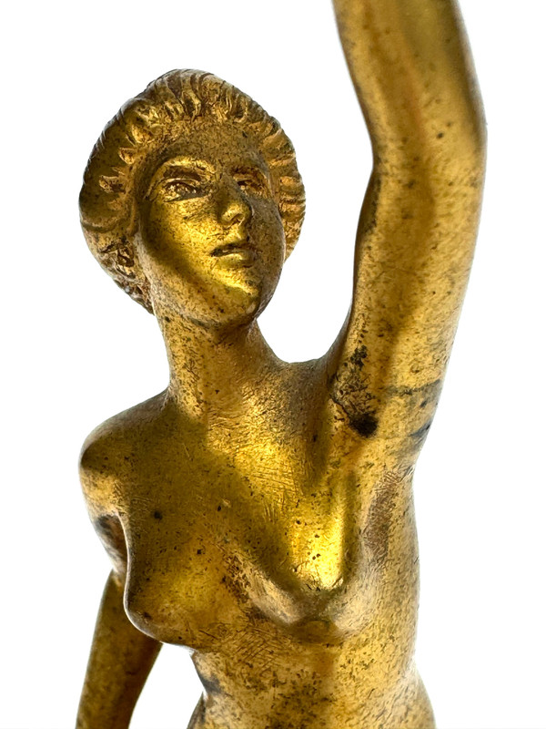 Orologio da tavolo in bronzo e cristallo Baccarat