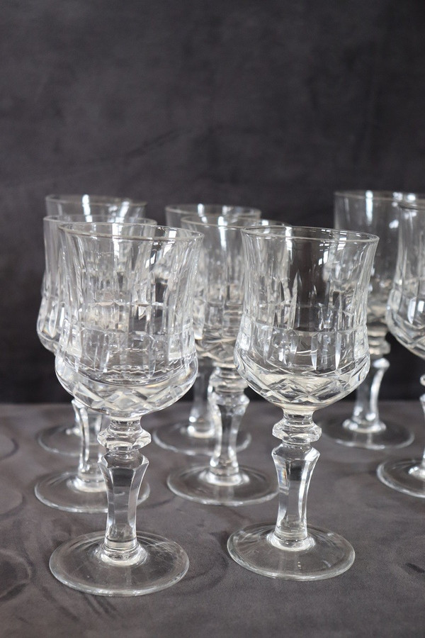 Set aus 18 Kristallgläsern