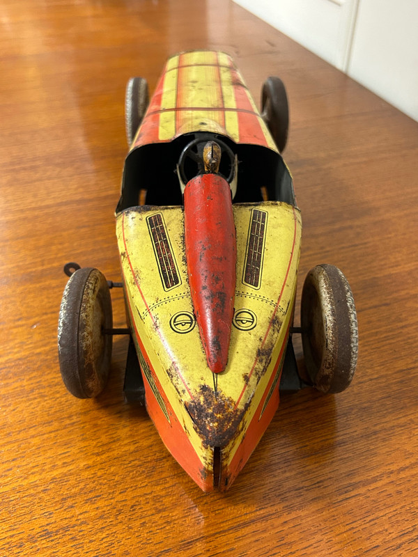 Jouet Charles Rossignol Bugatti 52 Voiture De Course En Tôle Des Années 1930