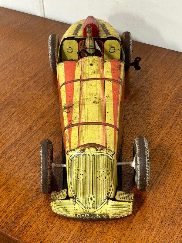 Jouet Charles Rossignol Bugatti 52 Voiture De Course En Tôle Des Années 1930