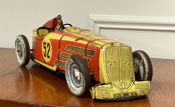 Jouet Charles Rossignol Bugatti 52 Voiture De Course En Tôle Des Années 1930