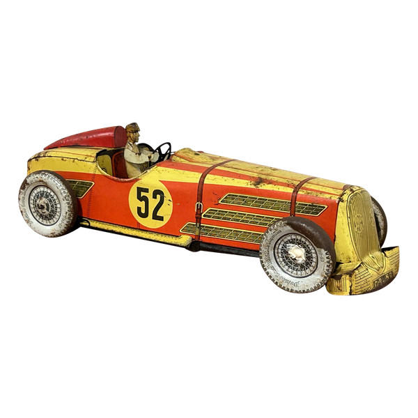 Jouet Charles Rossignol Bugatti 52 Voiture De Course En Tôle Des Années 1930