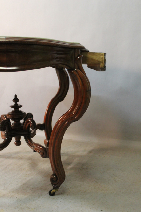 Violin Pedestal table Carrara marble top 19th century