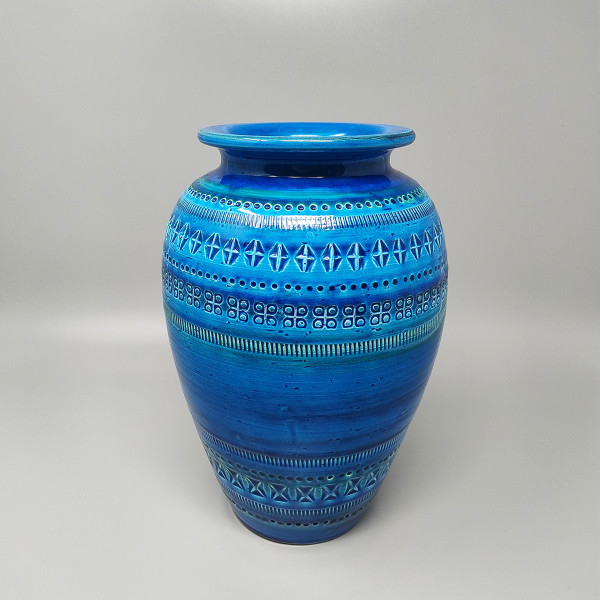 Vaso di Aldo Londi del 1960 per Bitossi "Collezione Blu Rimini".