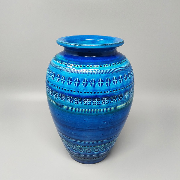Vaso di Aldo Londi del 1960 per Bitossi "Collezione Blu Rimini".