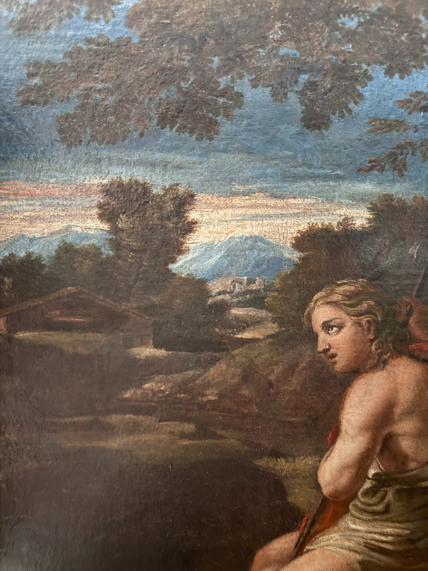 Scuola italiana "San Giovanni Battista" XVII secolo (Olio su tela)