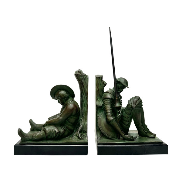 Serre-livres Don Quichotte Et Sancho De Janle - Max Le Verrier
